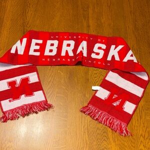 Nebraska Red and White Scarf